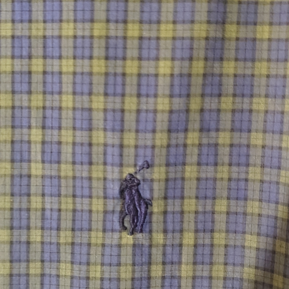 Ralph Lauren Men's Blue Green Checkered Shirt